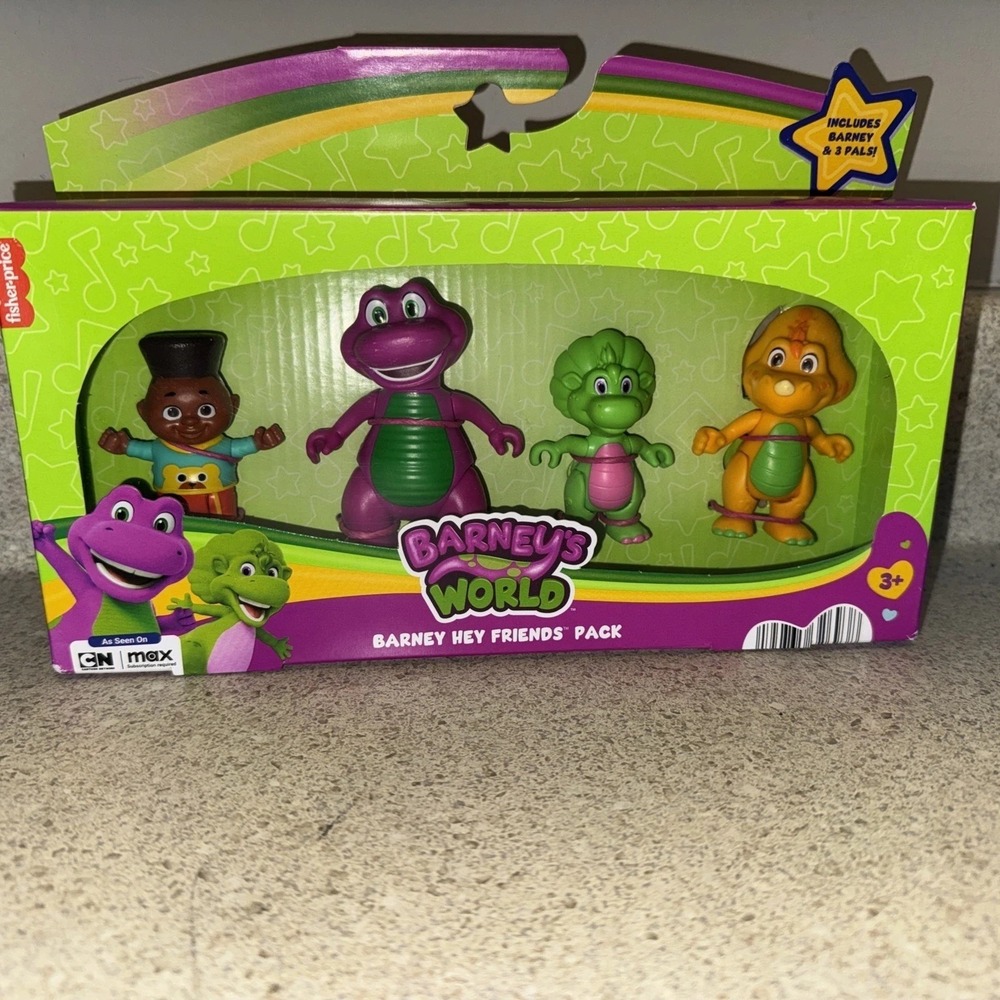 Barney Hey Friends Pack 3-Inch Figure 4-Pack [Barney, Baby Bop, Billy & David]